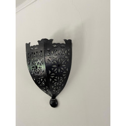 Applique mural fer noire