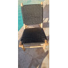 Chaise basse en keitane noir